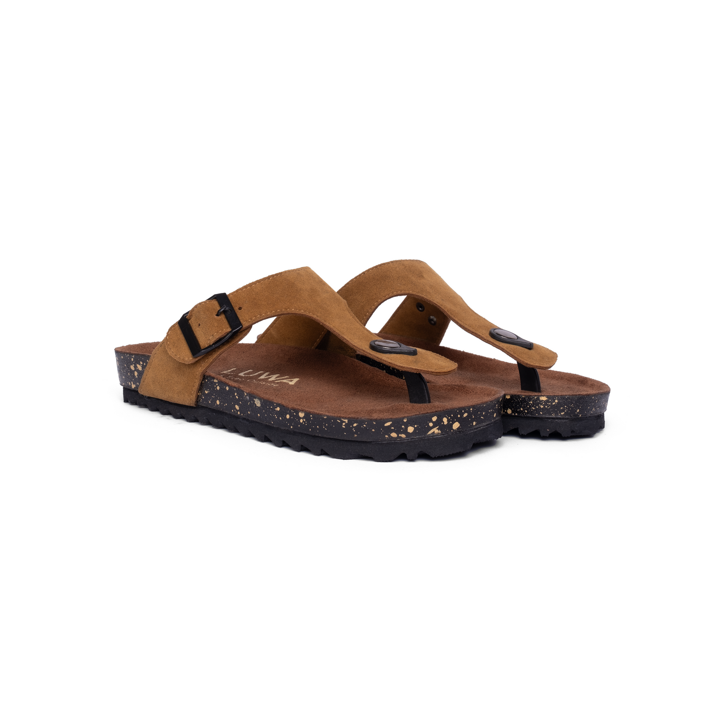 Angled view of CAHPE Mustard sandals showcasing its lightweight design, perfect for those seeking Lifestyle Sandals for Everyday activities.