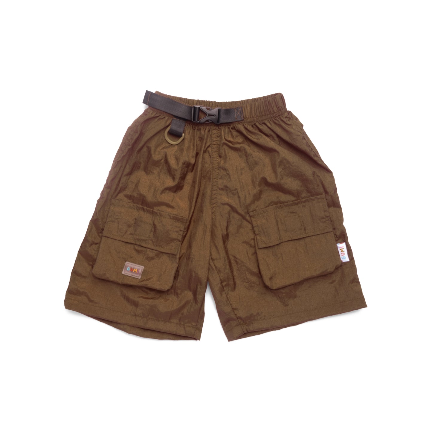 KARKID Amber shorts for kids showcasing a water-resistant design with multiple cargo pockets and adjustable belt, perfect for outdoor activities.