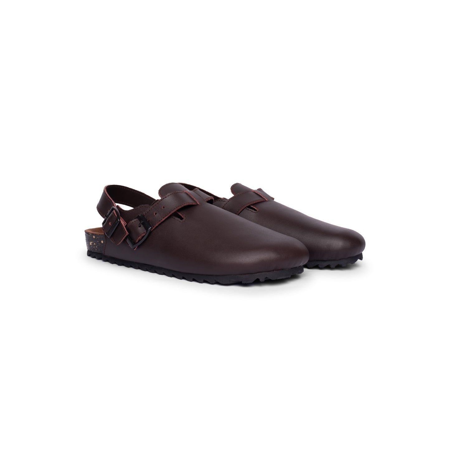 Side view of BEHDO Clogs in Crimson emphasizing their innovative design as Comfortable clogs.