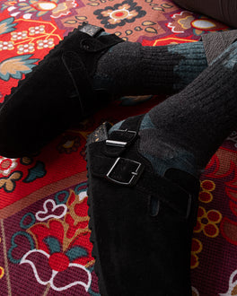 THEPM Clogs in Raven ( Suede ) - Luwa
